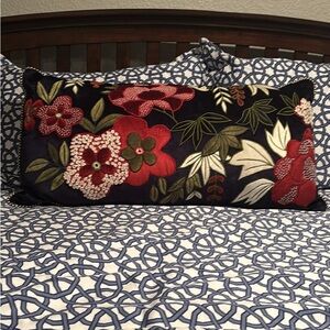 MacKenzie-Childs Blue and Green Floral Pillow